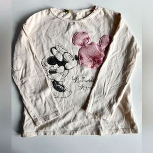 Mini mouse disney long-sleeved kids shirt size 4